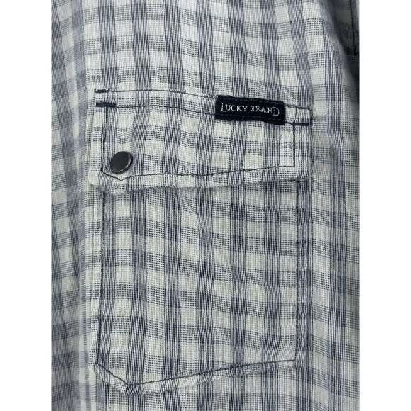 Lucky Brand Black Label Men's California Fit Snap Button Up - Size L - Picture 6 of 10